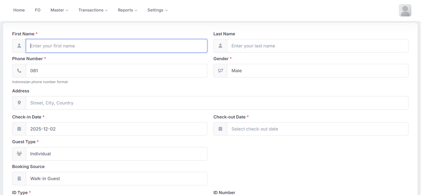 Booking System